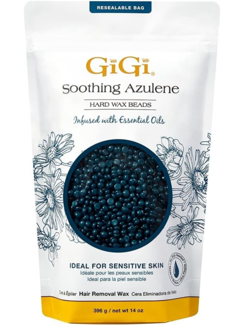Gigi Soothing Azulene Wax Beads, 14 ounces